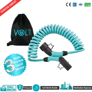 Volti Cable Spiral Tip 2 AC Elektirikli Araç Şarj Kablosu