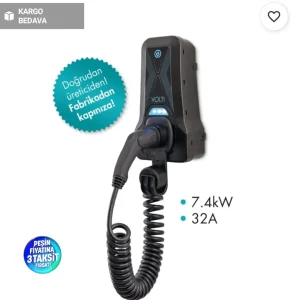 Volti Home 7,4 kW Elektrikli Araç AC Şarj Istasyonu (Spiral Kablolu, 230 V)