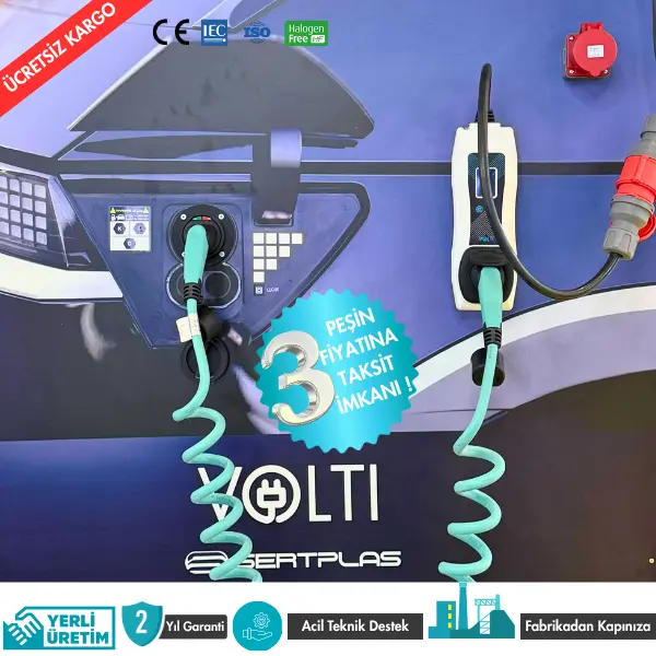 Volti 3Go 22 kW Portatif Elektrikli Araç Şarj Cihazı - Görsel 3